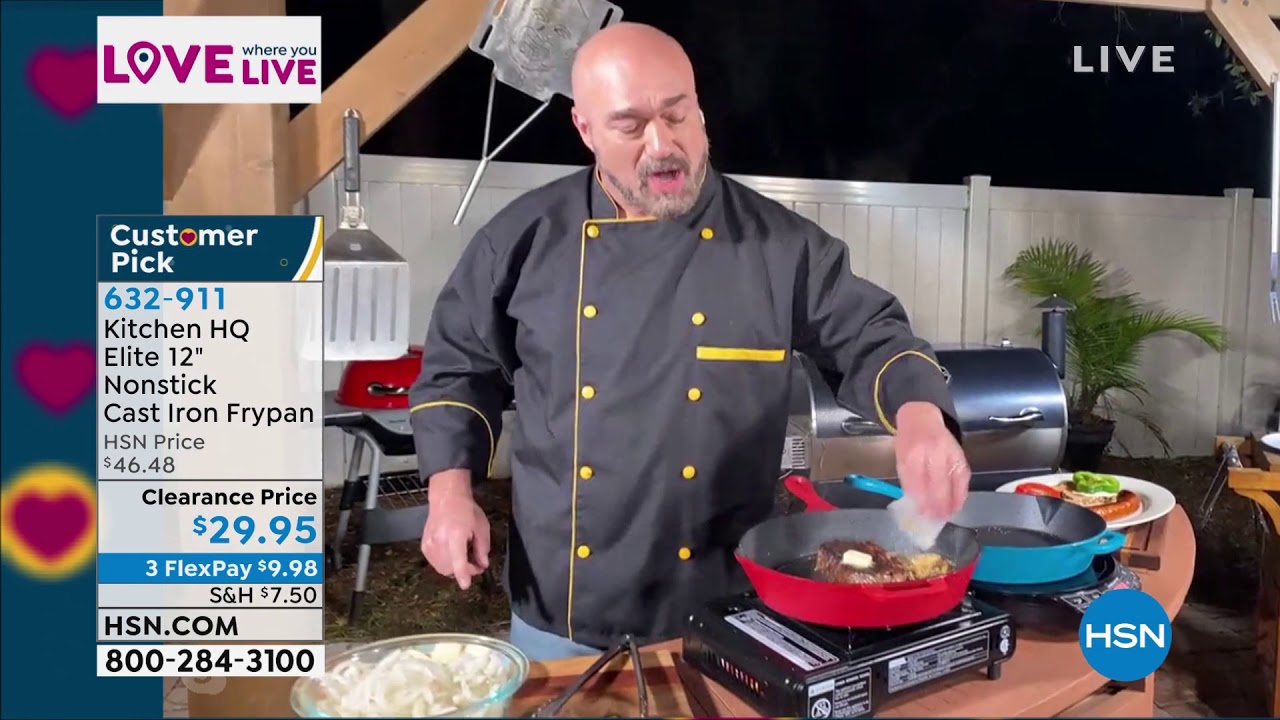 Kitchen HQ Elite 12" Nonstick Cast Iron Frypan YouTube