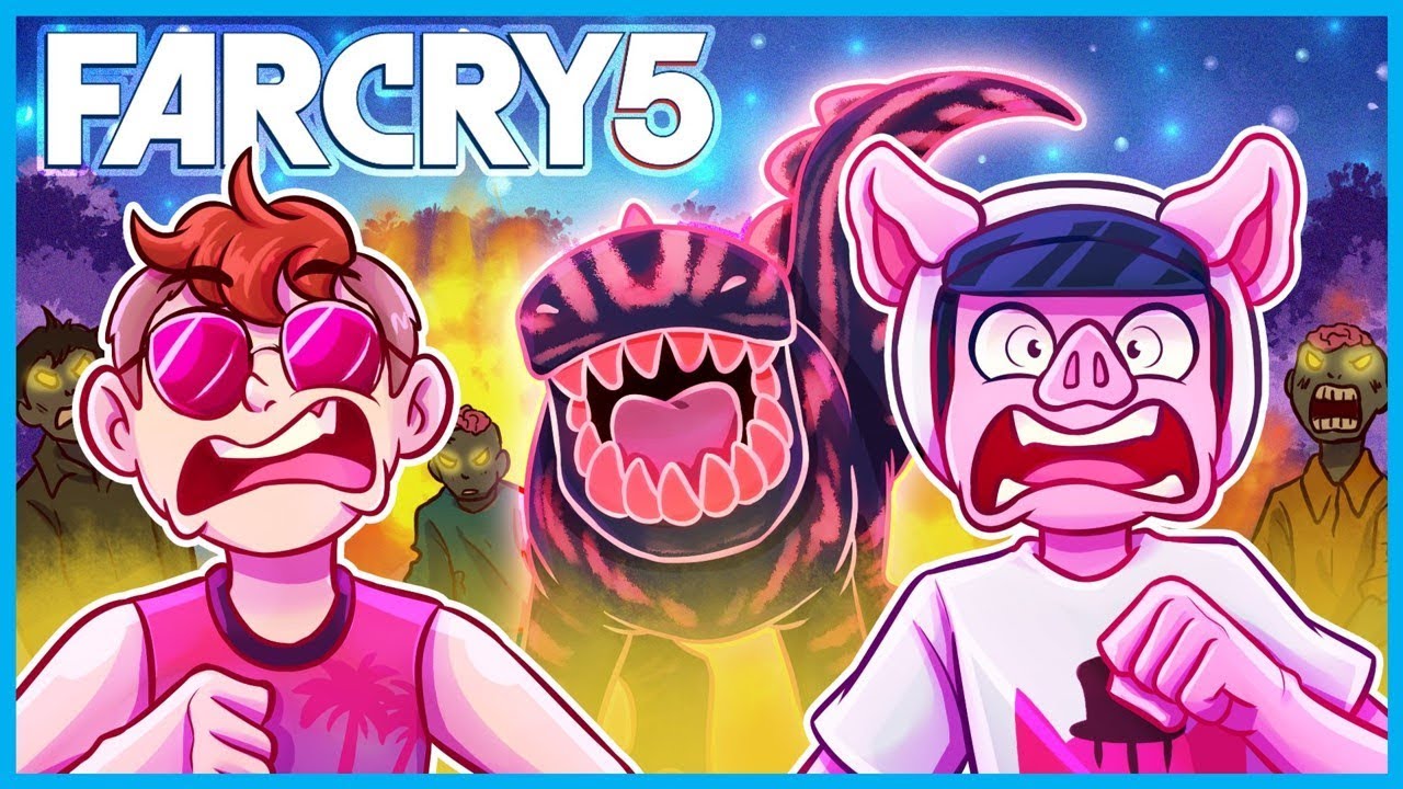 g mode ZOMBIES and BLOOD DRAGONS in FAR CRY 5! (FC5 Dead Living Zombies DLC Funny Moments)