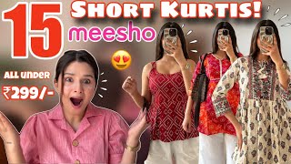 *Huge* MEESHO Short Kurti Haul! Everything Under Rs.299/  Tryon Haul || Rupal Yadav