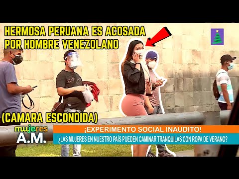 HERMOSA PERUANA CULONA ACOSADA POR HOMBRE VENEZOLANO EN LA CALLE (FINAL EPICO)