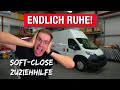 DAS NERVT! // Soft-Close-System // AST-Zuziehhilfe // Schwarze Schiebetürschiene // Kastenwagen