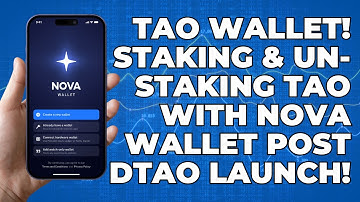 TAO Wallet! Staking & Un-staking TAO with NOVA wallet post dTAO launch!