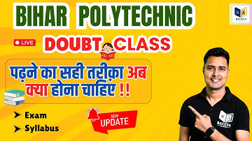 Bihar Polytechnic 1st Semester New Syllabus/Exam Pattern Doubt Class 2024-25 | Sbte 1st Semester