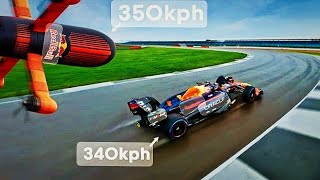 World's Fastest Camera Drone Vs F1 Car (ft. Max Verstappen)