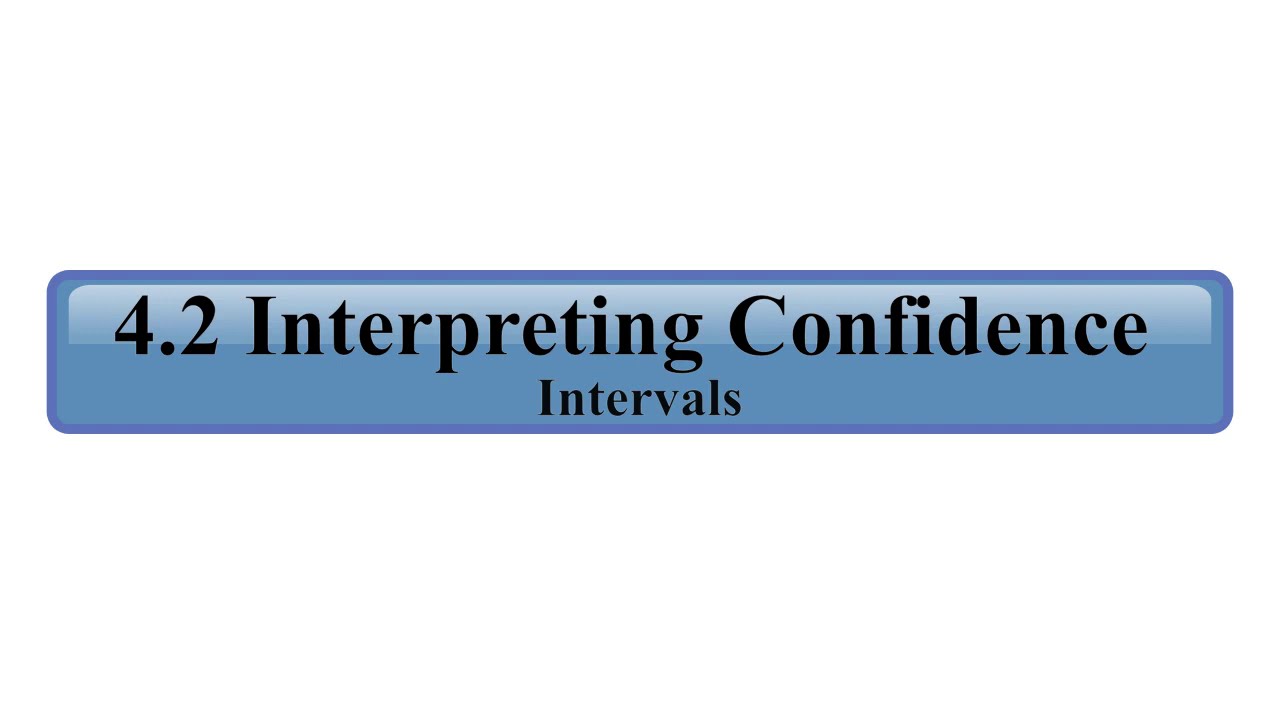 STAT 251 Video 19 Interpreting Confidence Intervals - YouTube