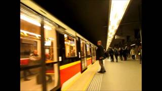 Warsaw Metro Train Arrives At Ratusz Arsenal