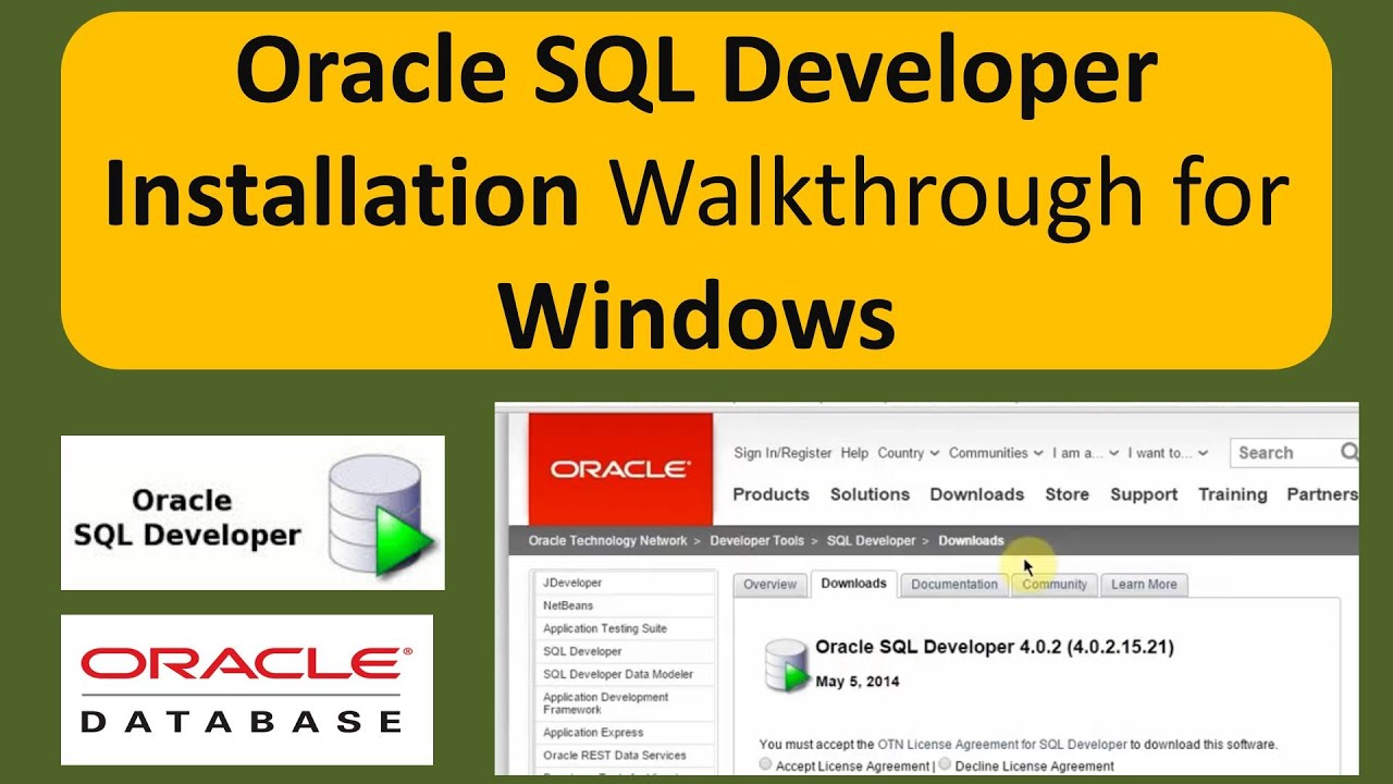 How to install Oracle SQL Developer in windows operating system ...