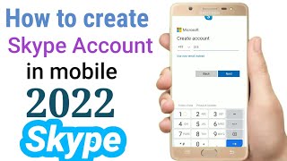 How to create skype account in mobile | skype id bnana ka tariqa | 2022