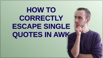 How to correctly escape single quotes in AWK