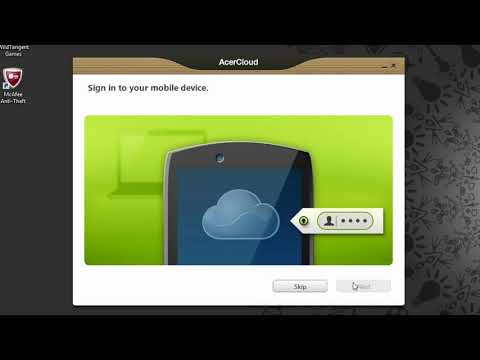 AcerCloud Part 1 -  First Time Setup On Windows Desktop
