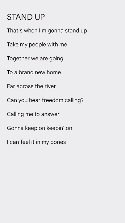 STAND UP//CYNTHIA ERIVO