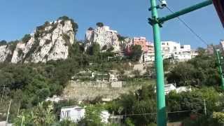 Capri Funicular Railway, Italy (подъем на фуникулере на итальянском острове Капри)