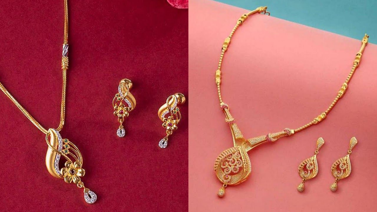 Latest and stylish Pure gold Necklace designs in 2023 YouTube