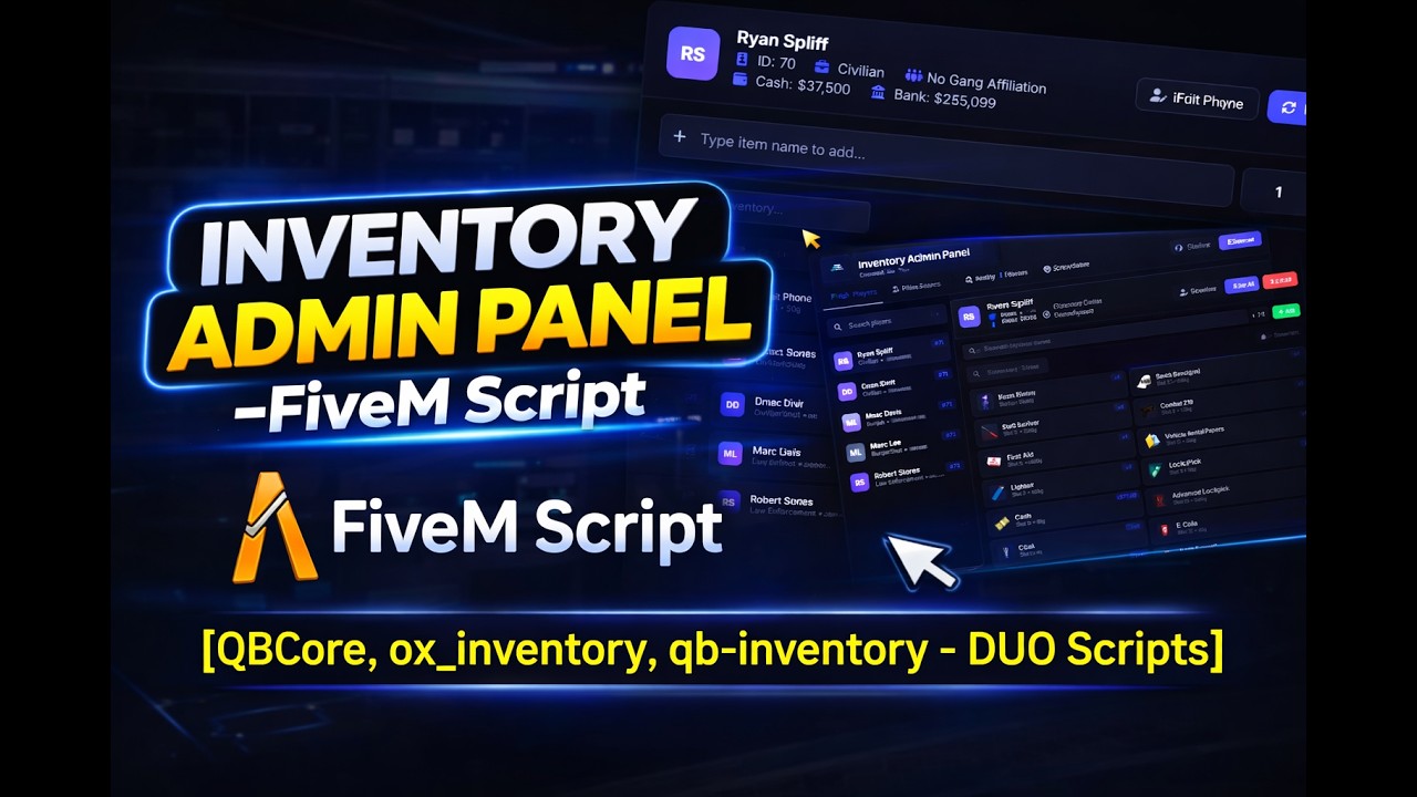Script Inventar Qbcore Inventory Admin Panel - FiveM Script [QBCore, ox_inventory, qb ...