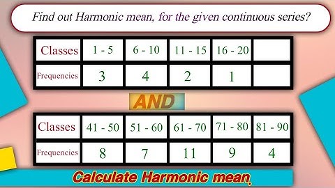 Harmonic mean for continuous series|how to calculate Harmonic mean|H.M for continuous group data