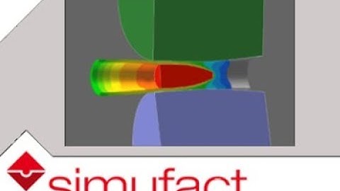 Cross roll piercing in the manufacturing of tubes (cross section view) | Simufact