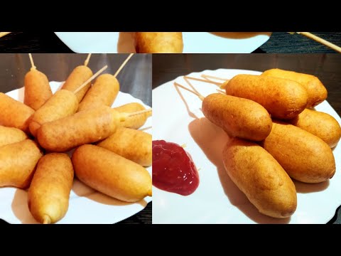 ВКУСНЕЙШИЙ КОРН ДОГ за 5 минут. СОСИСКИ в ТЕСТЕ🔥#сосиски #сосискавтесте #Корндог #corndogs #приколы