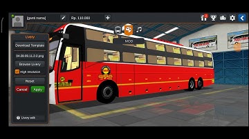 #msrtc Short Lalpari Bus livery for Bus Simulator indonesia Mod&livery