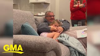 Watch the sweet moment this girl asks her grandpa to a daddy-daughter dance l GMA