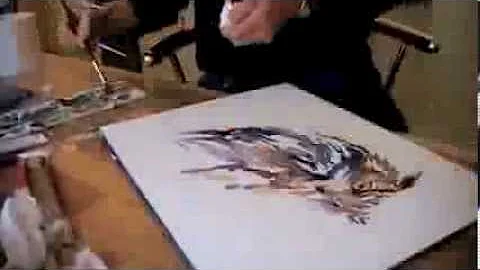 Speed painting of an Eagle Owl