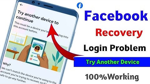Facebook Try Another Device To Continue||How To Fix Try Another Device Facebook 2025