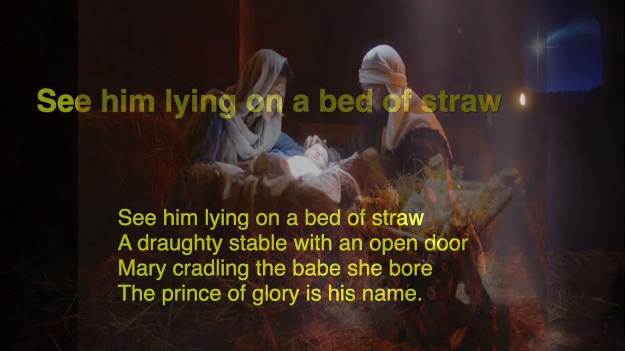 calypso-carol-see-him-lying-on-a-bed-of-straw-lyrics-youtube