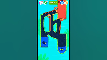 Save The Fish  / pull the pin / puzzle logic level 234  #savethefish #gaming #funny #drawing #shorts