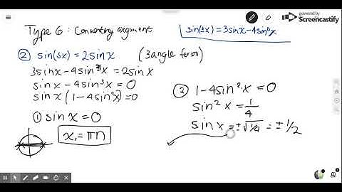Type 6: Convert. Arg. (sin(3x)=2sin(x))