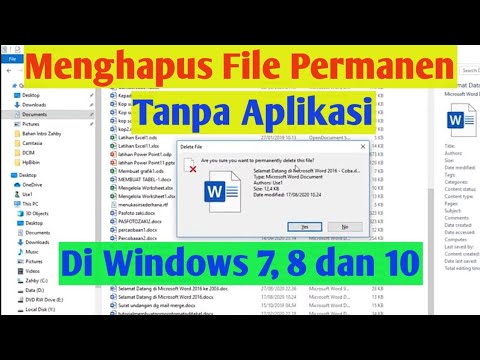 Cara Menghapus File Dengan Permanen Tanpa Aplikasi di Windows 10 || Yahya AR