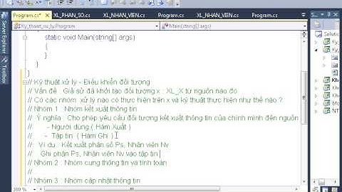 Tự học C#  lập trình hướng đối tượng Kỹ thuật xử lý  điều khiển