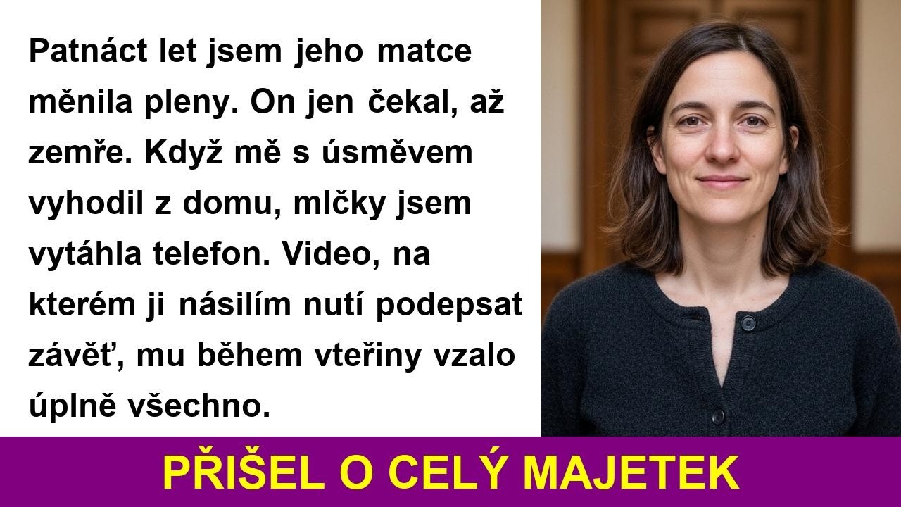 Manžel mě po pohřbu své matky vyhodil na ulici. Netušil, co celou tu dobu nahrávala kamera v jejím