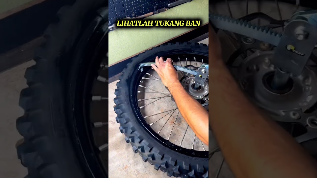 cara mudah pasang ban motor 
