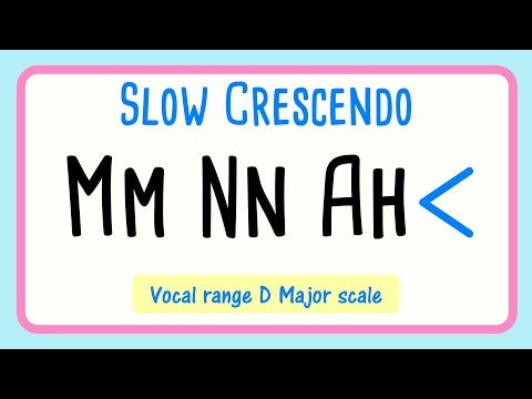 Messa Di Voce Vocal Exercise |  Mm Nn Ah - Crescendo Only