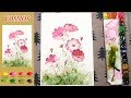 Basic Flower Watercolor - Cosmos (sketch & color mixing, Arches) NAMIL ART