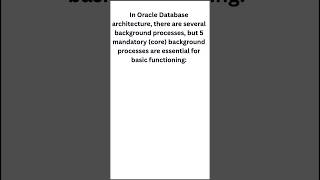 5 Oracle Background Processes  🔥| Explained in 20 Seconds | #oracle #youtubeshort #shortsfeed #sql