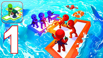 War of Rafts: Crazy Sea Battle - Gameplay Walkthrough Part 1 (iOS, Android)