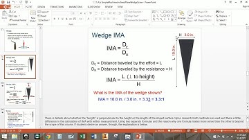 Mechanical Advantage of an Inclined Plane and a Wedge