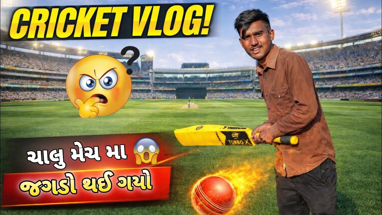 ચાલુ મેચ માં ઝગડો થઈ ગયો 😱 | Cricket Vlog | Gujarati Vlog | Kiruvlogs08 
