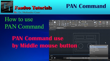 AutoCAD-Tutorial For Beginners: 07 How to use PAN Command | PAN Command By Use Of Mouse Wheel Button