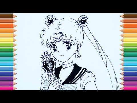 Cách vẽ thủy thủ mặt trăng Usagi / How to draw sailor moon