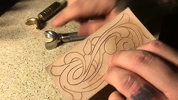 beveling  leather with a speed beveler