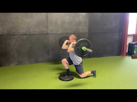 Front Foot Elevated Front Rack Reverse Lunge - Barbell - YouTube