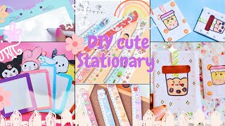 DIY cute stationary at home/ How to make cute stationary items/How to make cute school supplies 📚🔖