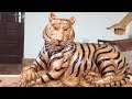 Wood Carving Skill and Techniques, Amazing Fastest Wood Carving Skills make a TIGER