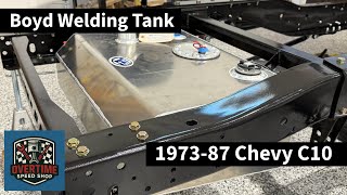 Let's install the Boyd welding fuel tank in Project Overtime Chevy C10