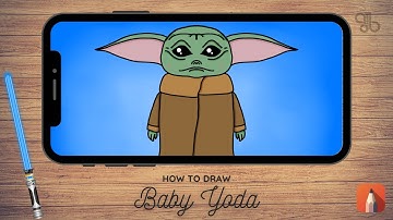 How to Draw Baby Yoda | Digital Art | Autodesk Sketchbook Mobile