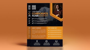 Creative A4 Flyer Design   Photoshop CC Tutorial