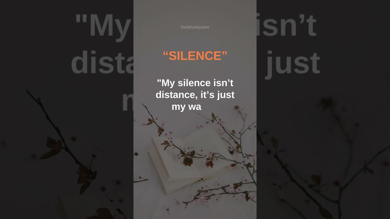 My silence isn't 