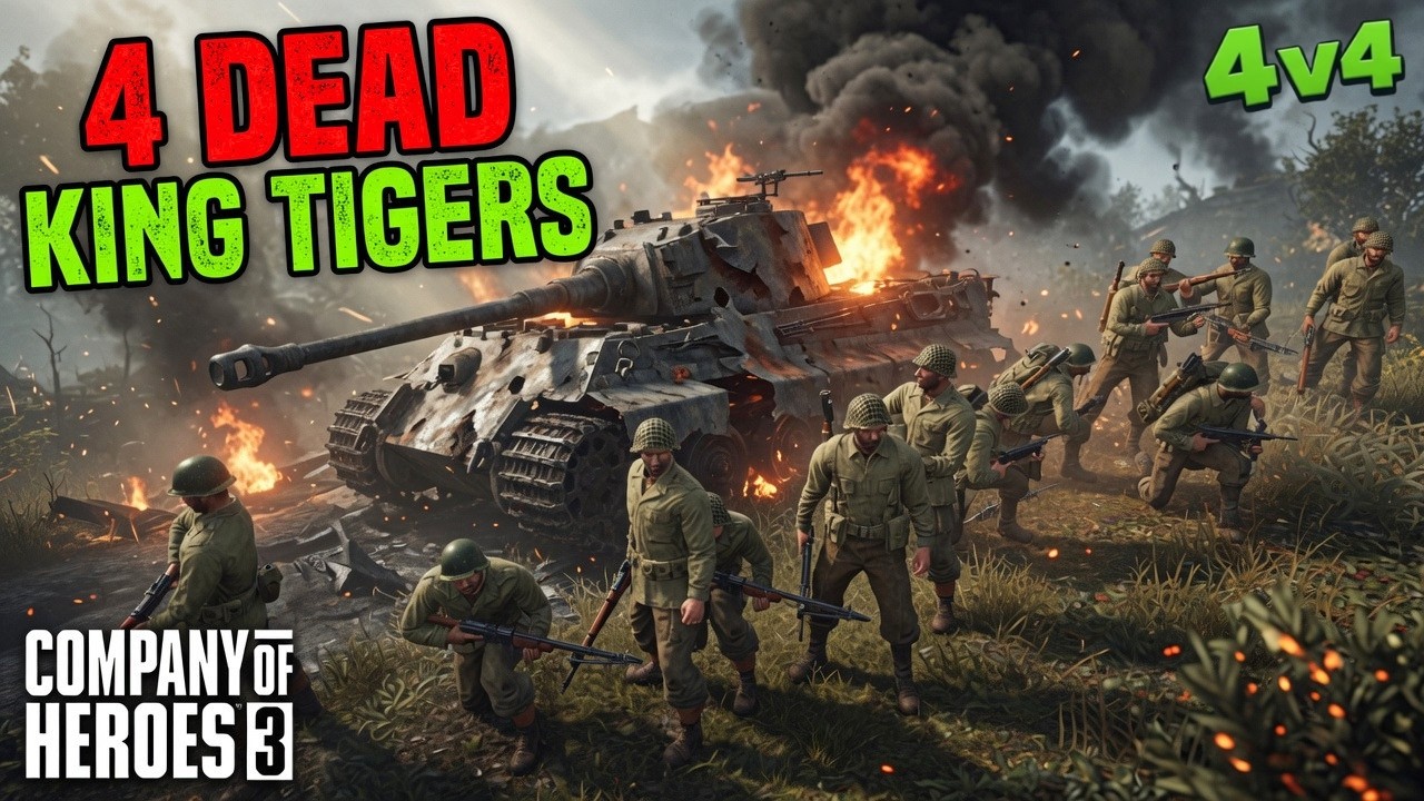 Zombie Tiger Tank Production - 4v4 - Company of Heroes 3