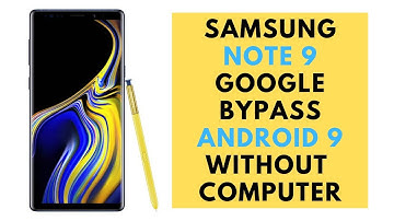 Samsung Note 9 Frp Bypass Android 9 Without Computer